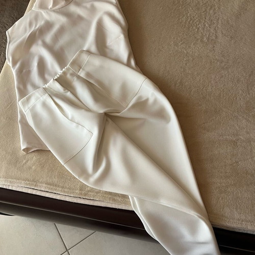 Ckontova white set like new, pants and blouse
