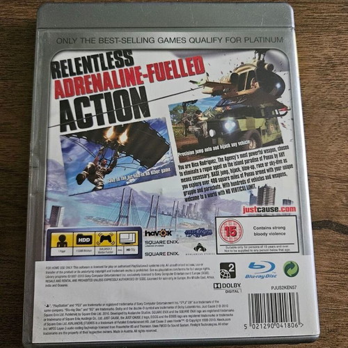 Just Cause 2 Platinum PlayStation 3 game used
