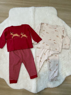 George Christmas Pajama Set 12-18 Months like new