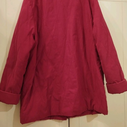 Women's quilted jacket used, size 46-48, red