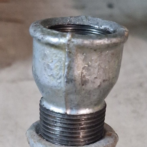 Galvanized ¾" male-female extension new for metal pipes