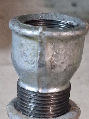 Galvanized ¾" male-female extension new for metal pipes