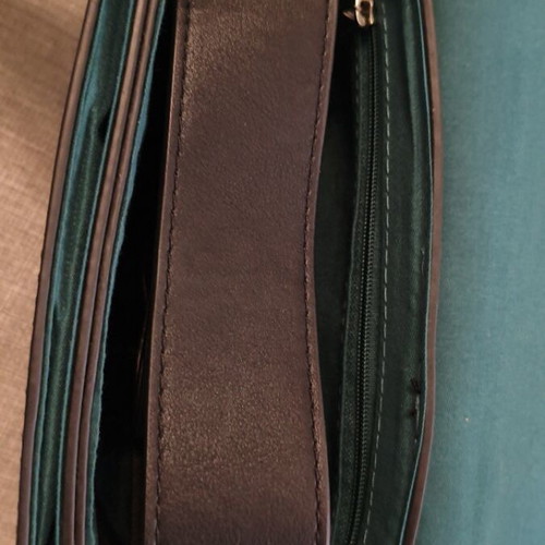 Bag with embroidery shoulder type, like new, black