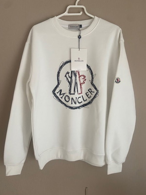 Moncler Crewneck Sweatshirt White Scribble Logo new XL