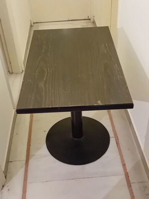 Dining tables set of 9 with metal base and solid wood