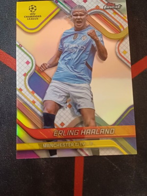 Topps Finest UEFA Club Competitions 2024/25 Erling Haaland Refractor #50 Manchester City