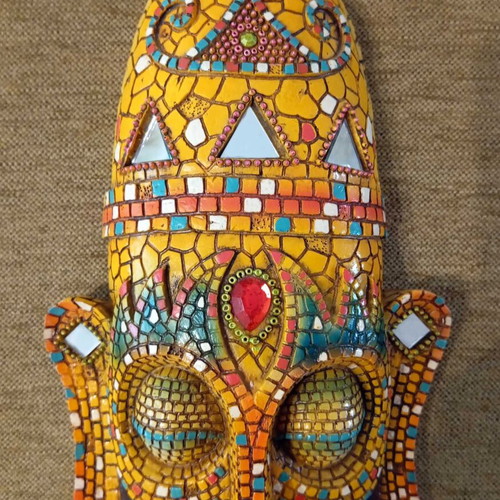 Decorative Ethnic Wall Mask 36cm like new