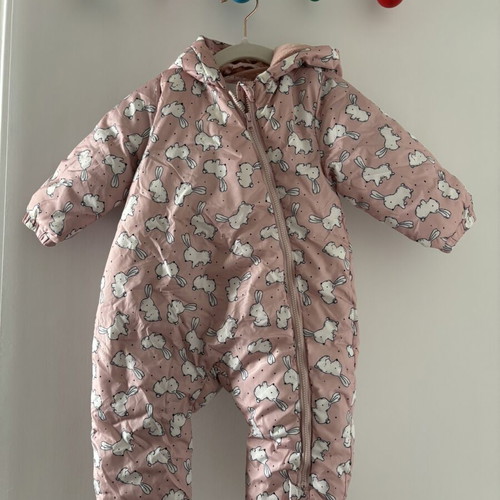 Baby girl warm jumpsuit like new, size 56-62 cm