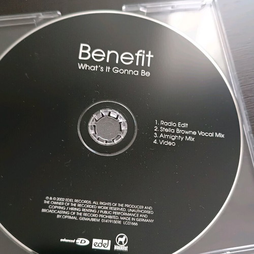 Benefit What's It Gonna Be CD single like new