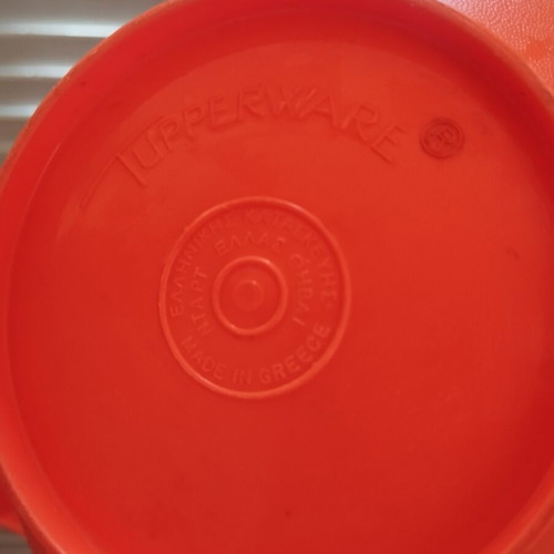 Tupperware vintage orange plastic tupperware used