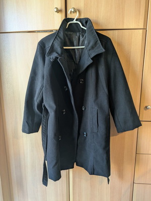 Black coat used, size 56 (L/XL)