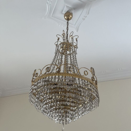 Vintage crystal chandeliers set of 6 like new