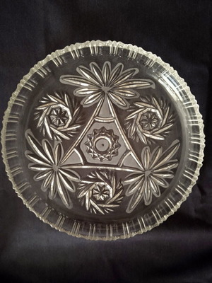 Κρυστάλλινη στρογγυλή πιατέλα Bohemia Crystal 30 εκ. σαν καινούργιο