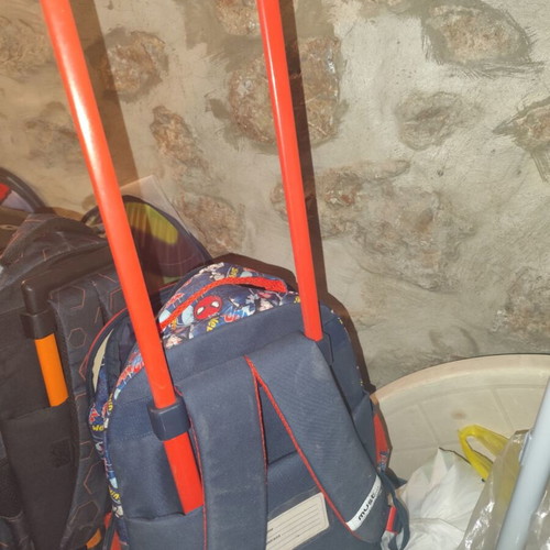 Spiderman school backpack with wheels