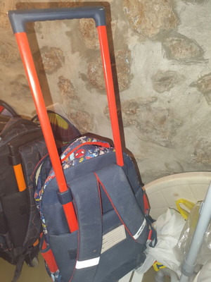 Spiderman school backpack with wheels