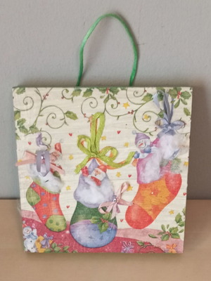 Decorative hanging frame like new, 14cm x 14cm