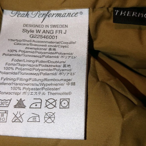 Peak Performance jacket size S like new
