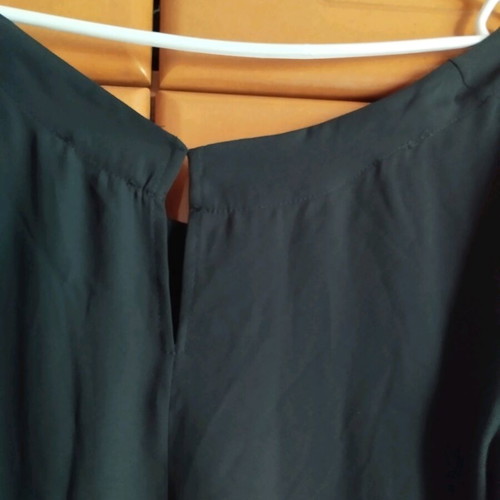 Long-sleeve blouse black size M 38 10 like new, airy with transparencies