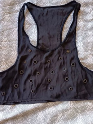 Satin top black, like new, size small to medium