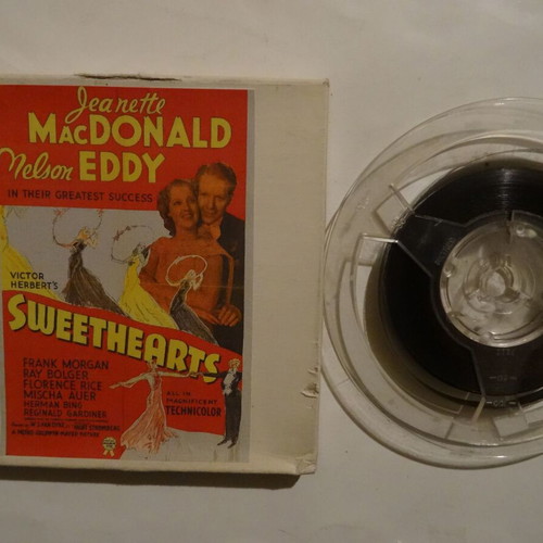 Super 8mm b/w sound 200ft used trailer reel Sweethearts Nelson Eddy - Jeanette MacDonald