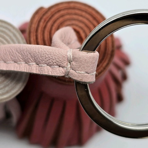 Hermes Carmen mini twin keyfob like new, red and pink
