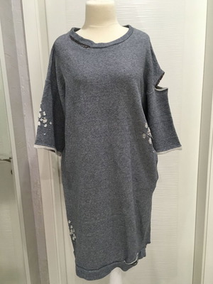 Brand Unique Dress S/M like new, gray and blue