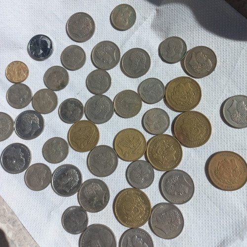Collection of coins used, 45+ drachma pieces from 70s to 90s