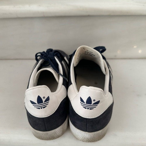 Adidas Gazelle men's sneakers used, size 42.5, white and blue