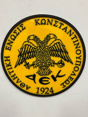 AEK wall decoration new, 42 cm diameter, resin handmade