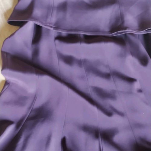 Vintage set skirt blouse used, georgette with satin fabric