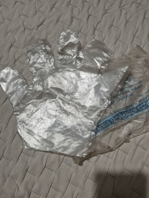 Disposable transparent gloves pack of 7 for hair dye