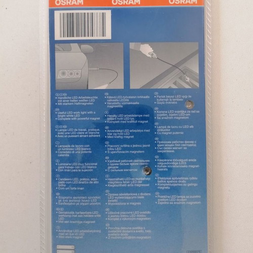 Osram LED work light with 2 magnets and flexible arm, new