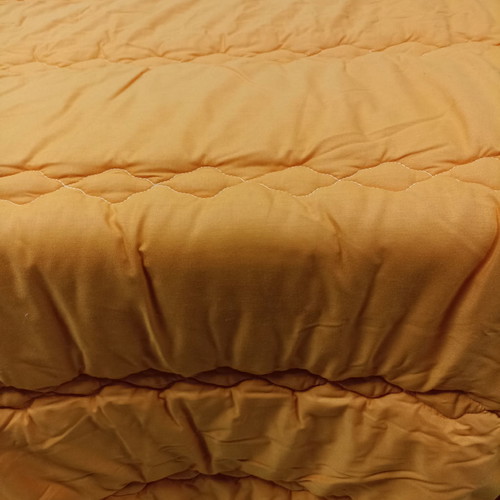 Double quilt new, reversible cotton fabric orange and yellow