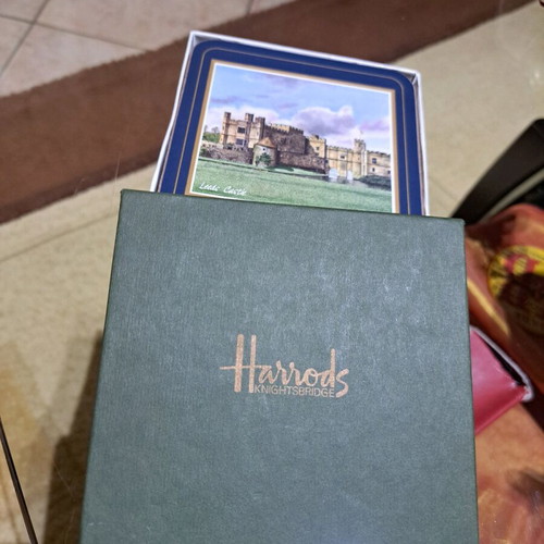 Harrod's Knightsbridge British Castles coasters with cork, new set of 6