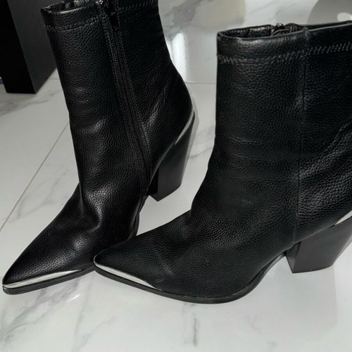 Public Desire ankle boots black and silver like new, size 37
