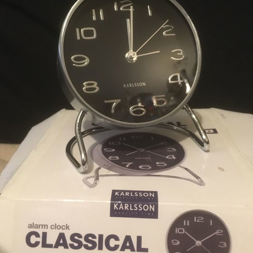 Karlsson Analog Table Clock new black 9.5x7