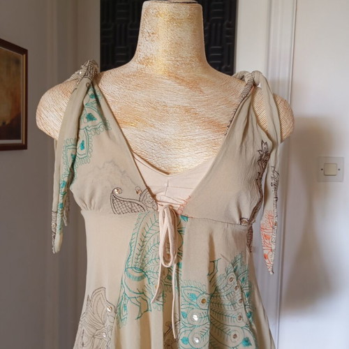 Lynne vintage blouse used, beige mint, size M