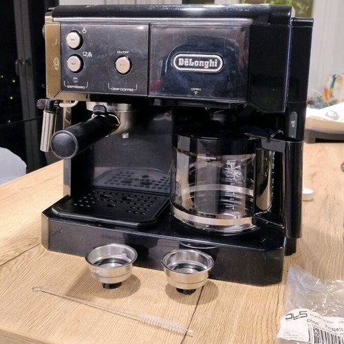 Professional espresso machine with drip coffee maker used