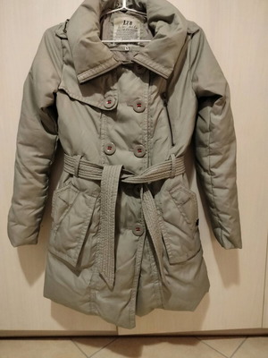 Ltb long puffer jacket used khaki small