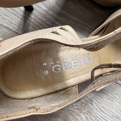 Vintage Le Greto Vero Cuoio beige pointed toe pumps like new EU39