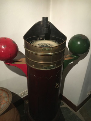Authentic nautical compass used