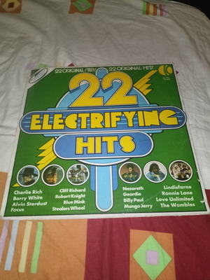 22 Electrifying Hits vinyl record used, pop compilation 1974