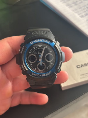 Casio G-SHOCK AW-591 ρολόι σαν καινούργιο, μαύρο και μπλε