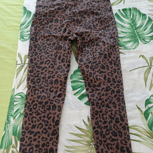 Stradivarius animal print denim pants used
