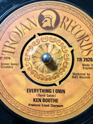 Ken Boothe Everything I Own βινύλιο 7" single μεταχειρισμένο, reggae