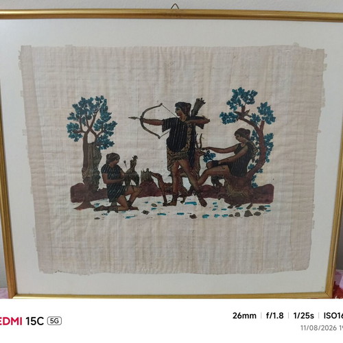Papyrus framed art in like new condition 52x44 cm