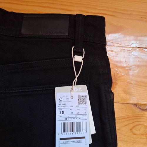 Mango black denim shorts, size S