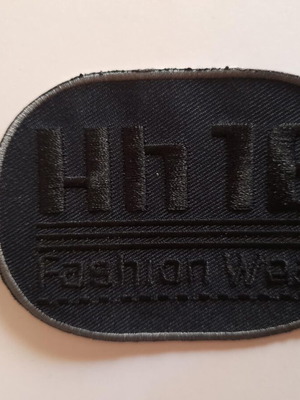 Large black iron-on patch motif new