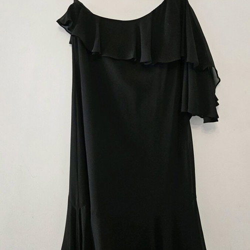 Little black dress Zara like new, black asymmetrical dress with ruffles