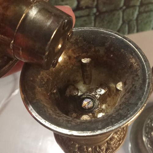 Vintage Georgian Revival candelabrum likely brass, like new